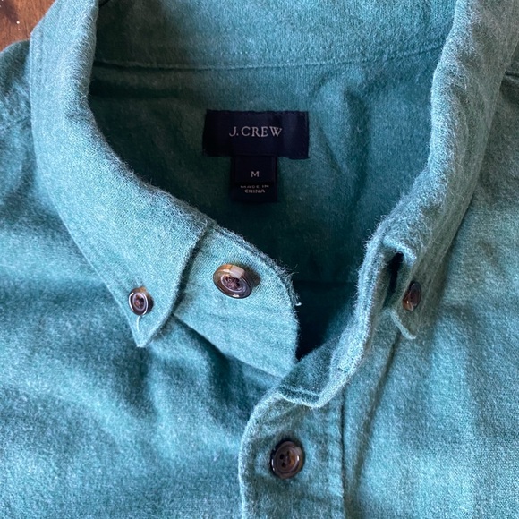 J. Crew Teal Jacket with Brown Elbow Patches - Picture 2 of 2